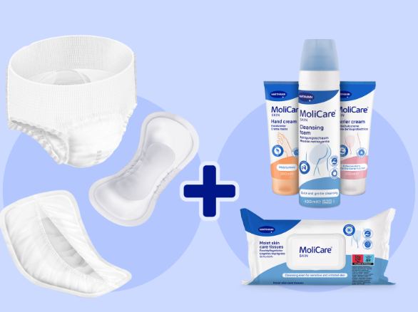 Molicare Pants, Pull-ups and Skin Care range or protection and care