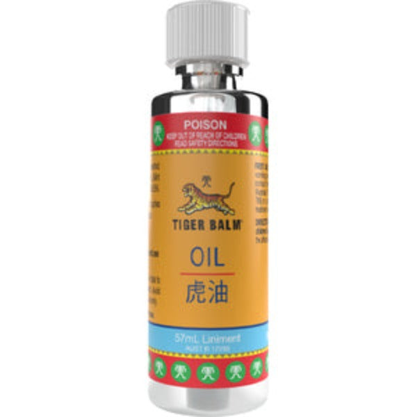 Tiger Balm Oil Liniment 57ml: Fast-acting liniment for muscle and joint pain relief.