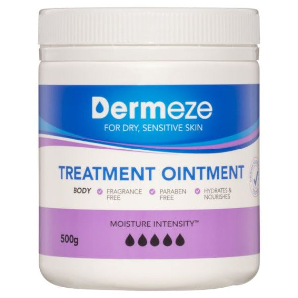 Dermeze 500g: Intensive moisturizer for dry and sensitive skin.