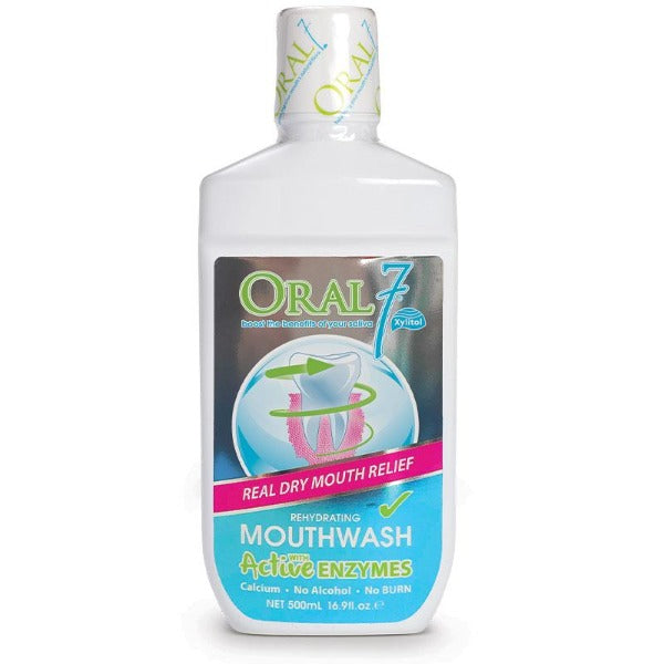 Oral 7 Mouthwash 500ml: Mouthwash for dry mouth relief and oral hygiene.