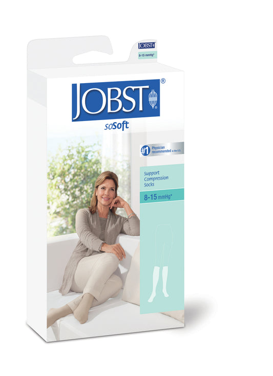 JOBST soSoft Knee High 8-15mmHg Closed Toe compression stockings for mild support and comfort