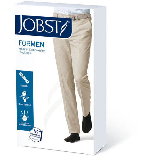 JOBST for Men Knee High Black 15-20mmHg Closed Toe compression socks for improved circulation