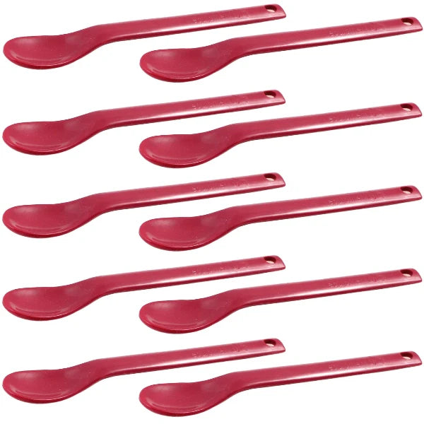 Maroon Feeding Spoon with flattened bowl for controlled portions