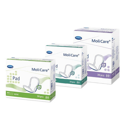 Molicare Pad All different sizes - 2 drop, 3 drop and 4 drop in pack and cartons
