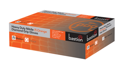 Bastion Premium Nitrile Gloves Orange