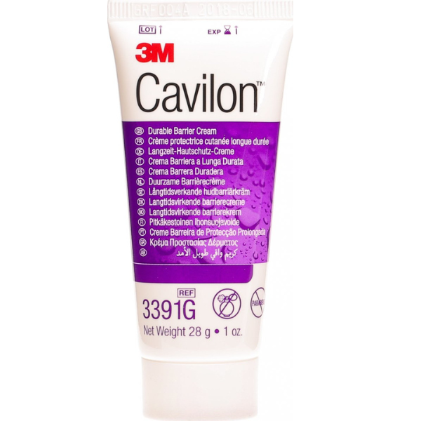 Tube of Cavilon Durable Barrier Cream 28 grams, designed to protect skin from damage due to friction or moisture.