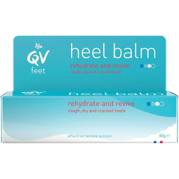 QV Feet Heel Balm 50g: Hydrating and restorative balm for dry, cracked heels, 50g tube.