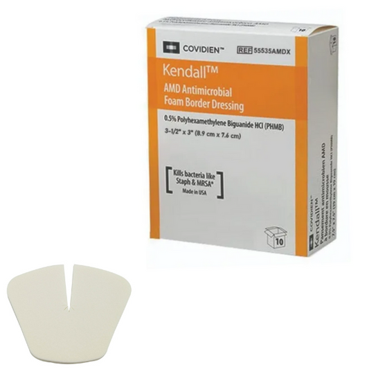 KENDALL AMD Antimicrobial Fenestrated Foam Dressing