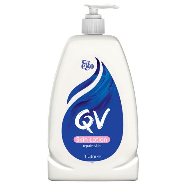 QV Skin Lotion 1L: Light, hydrating lotion for daily use, suitable for all skin types, 1L bottle.