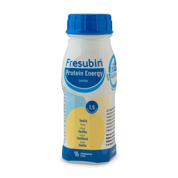 Fresubin Protein Energy Drink 200ml in Vanilla flavor - high protein and high energy nutritional supplement.