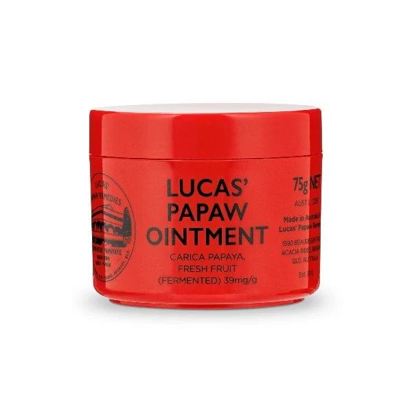 Lucas Papaw Ointment 75g: Multi-purpose ointment for minor cuts, burns, and skin irritation.