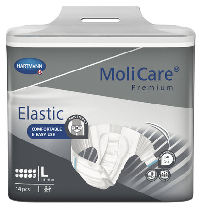 MoliCare Premium Elastic 10 Drop, Large size, high absorbency and reliable protection for heavy incontinence.