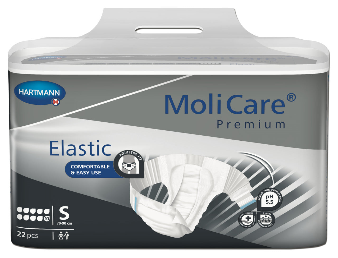 MoliCare Premium Elastic 10 Drop, Small size, for heavy incontinence with maximum absorbency and secure fit