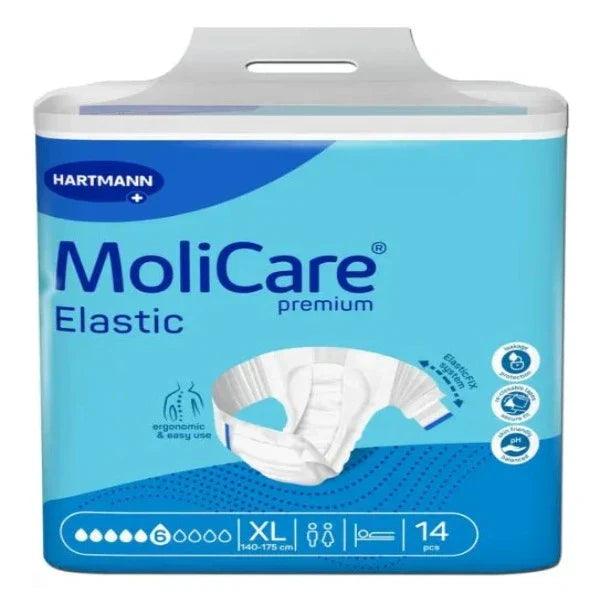 MoliCare Premium Mobile 6 Drop, Extra Large size, for moderate incontinence with odor control and soft fit.