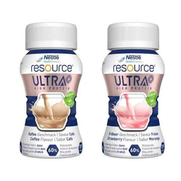 RESOURCE® ULTRA+ Strawberry and Coffee flavors.