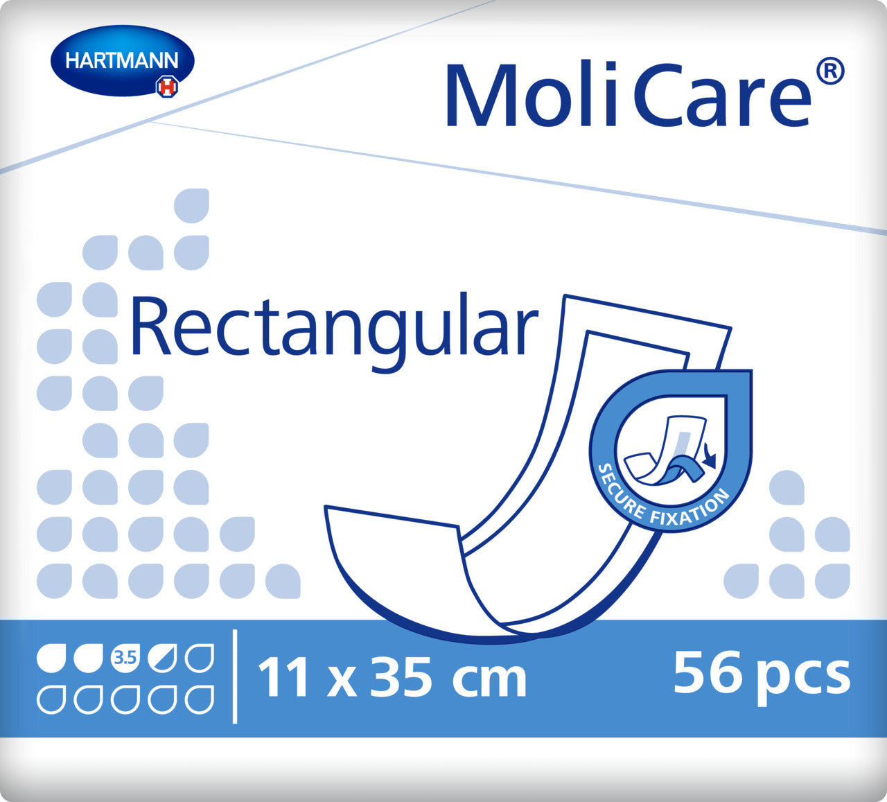 MoliCare Rectangular Pad 11x35cm (56)