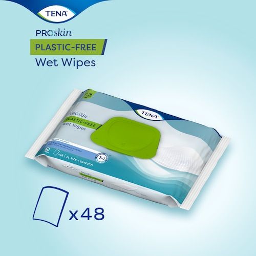 Tena ProSkin Wet Wipes Plastic Free